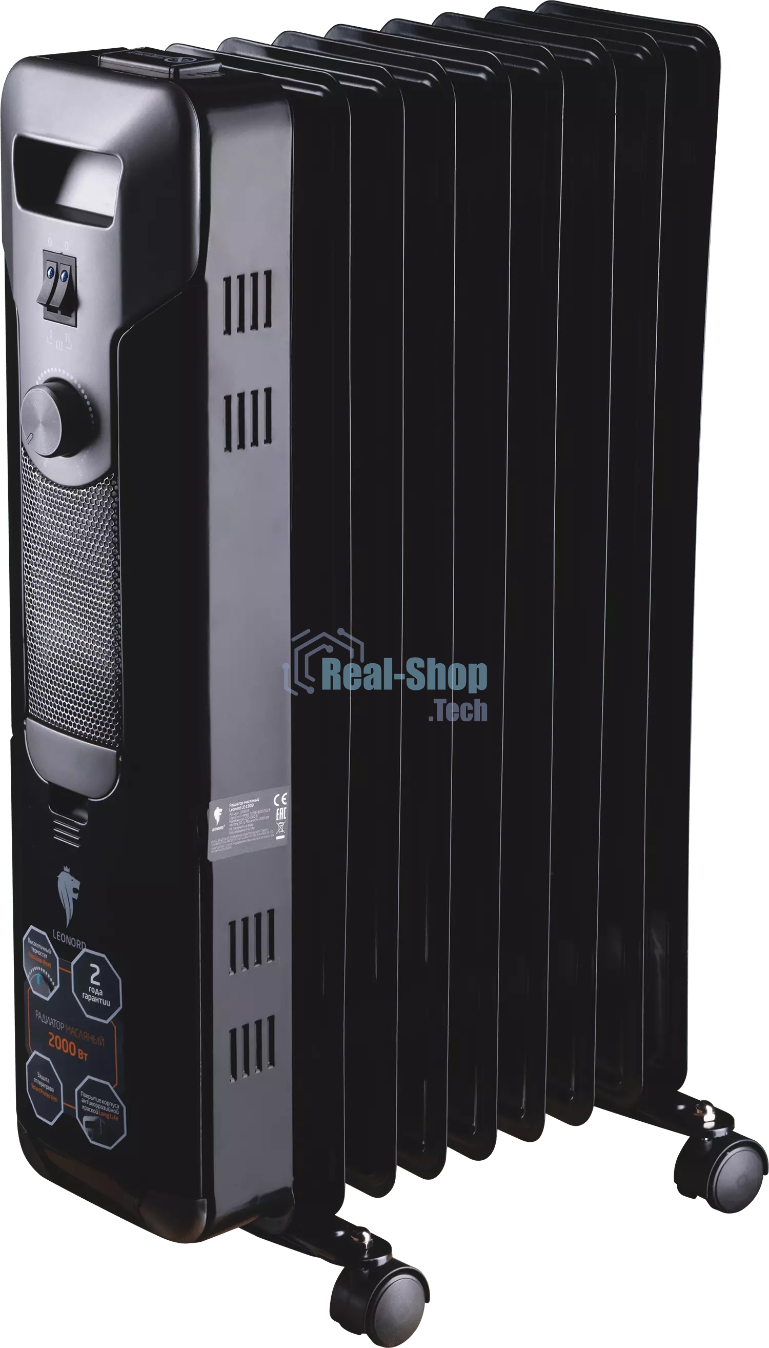 Радиатор масляный LEONORD LE-1909 9 секц. 2 кВт (105818)