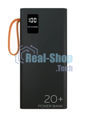 Портативный аккумулятор More choice (4620202550569) PB22-20 с кабелем 2USB 2.1A - 20000mAh черный