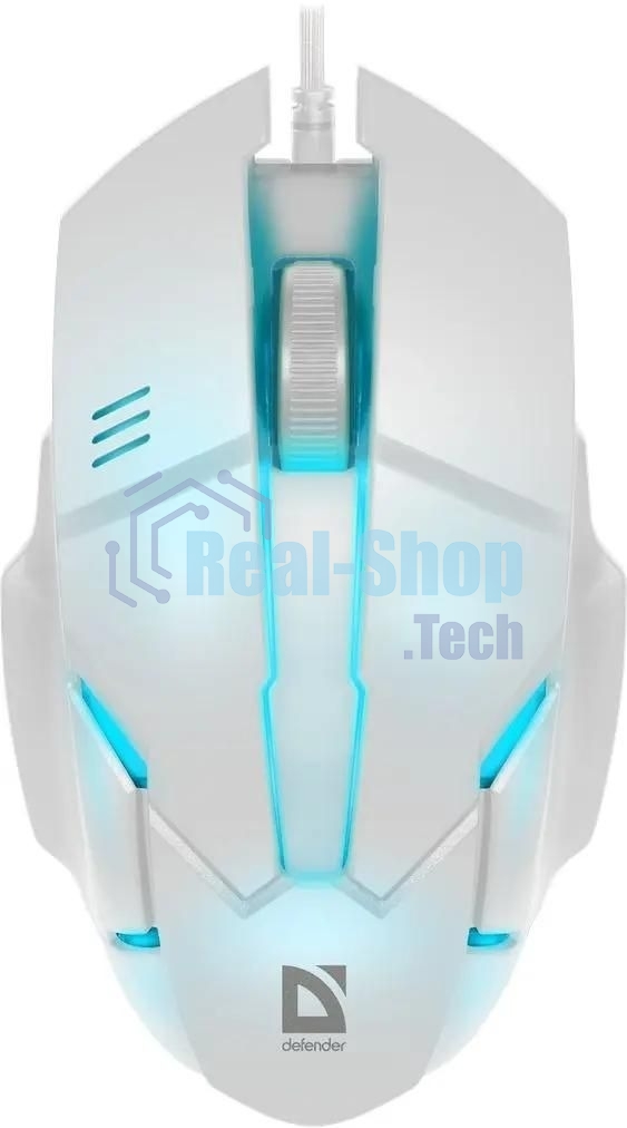Мышь проводная Defender Host MB-982 белый, 1000 dpi, USB, кнопки - 3