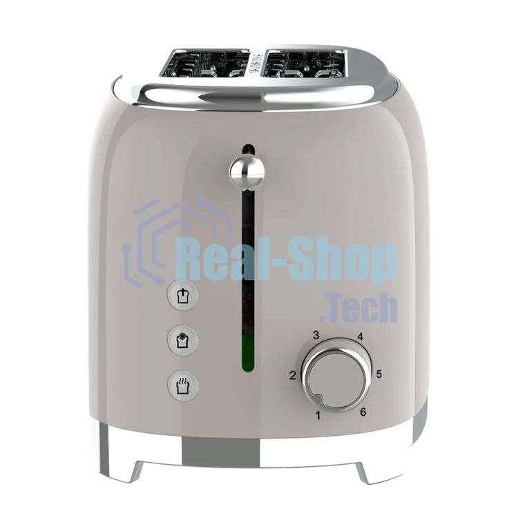Тостер Tesler TT-260, серый, 815 Вт, 2 слота