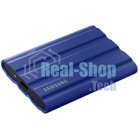 Внешний SSD Samsung T7 Shield, 2TB, USB 3.2 Gen 2 Type-C, R/W 1050/1000, синий
