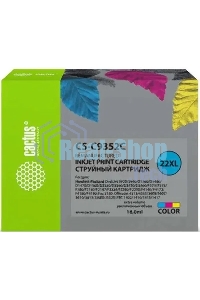 Картридж струйный Cactus CS-C9352C №22XL трехцветный (18 мл.) для HP DJ 3920/3940/D1360/D1460/D1470/D1560/D2330/D2360