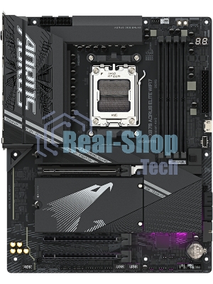 Материнская плата Gigabyte X870 AORUS ELITE WIFI7, AM5, AMD X870, 4xDDR5, 4xSATA, 4xM.2, 1xPCI-E 5.0 x16, 1xPCI-E 4.0 x4, 1xPCI-E 3.0 x2, 1xHDMI, 1x 2.5Gb LAN, 4xUSB-A 3.2 Gen 1, 2xUSB-A 3.2 Gen 2, 4xUSB-A 2.0, 2xUSB-C 4.0, 2x3.5 мм, 7.1, ATX