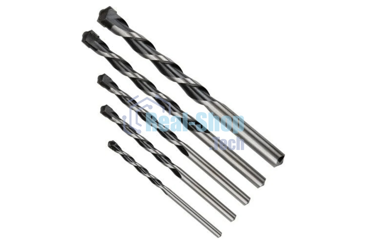 Набор сверл по бетону PATRIOT, 5 шт: 4x75 мм, 5x85мм, 6x100 мм, 8x120 мм, 10x120 мм, в боксе