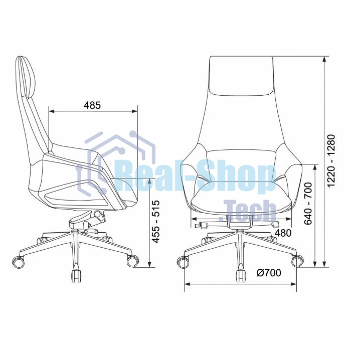 Кресло руководителя Бюрократ DAO-2 белый кожа с подголов. крестов. алюминий, упаковка в 2 короба