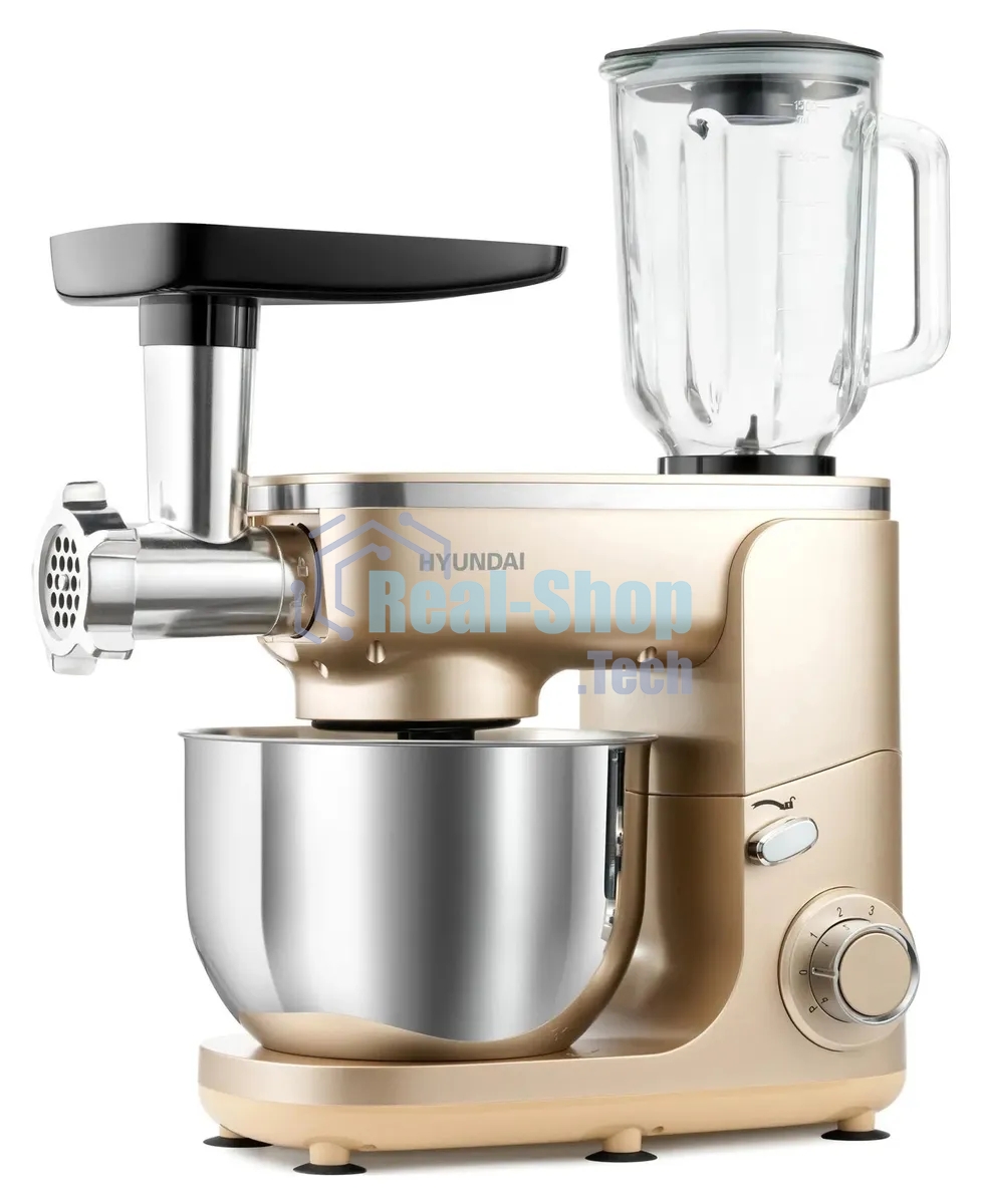 Кухонная машина Hyundai HYM-S7451 планетар.вращ. 1400Вт золотистый