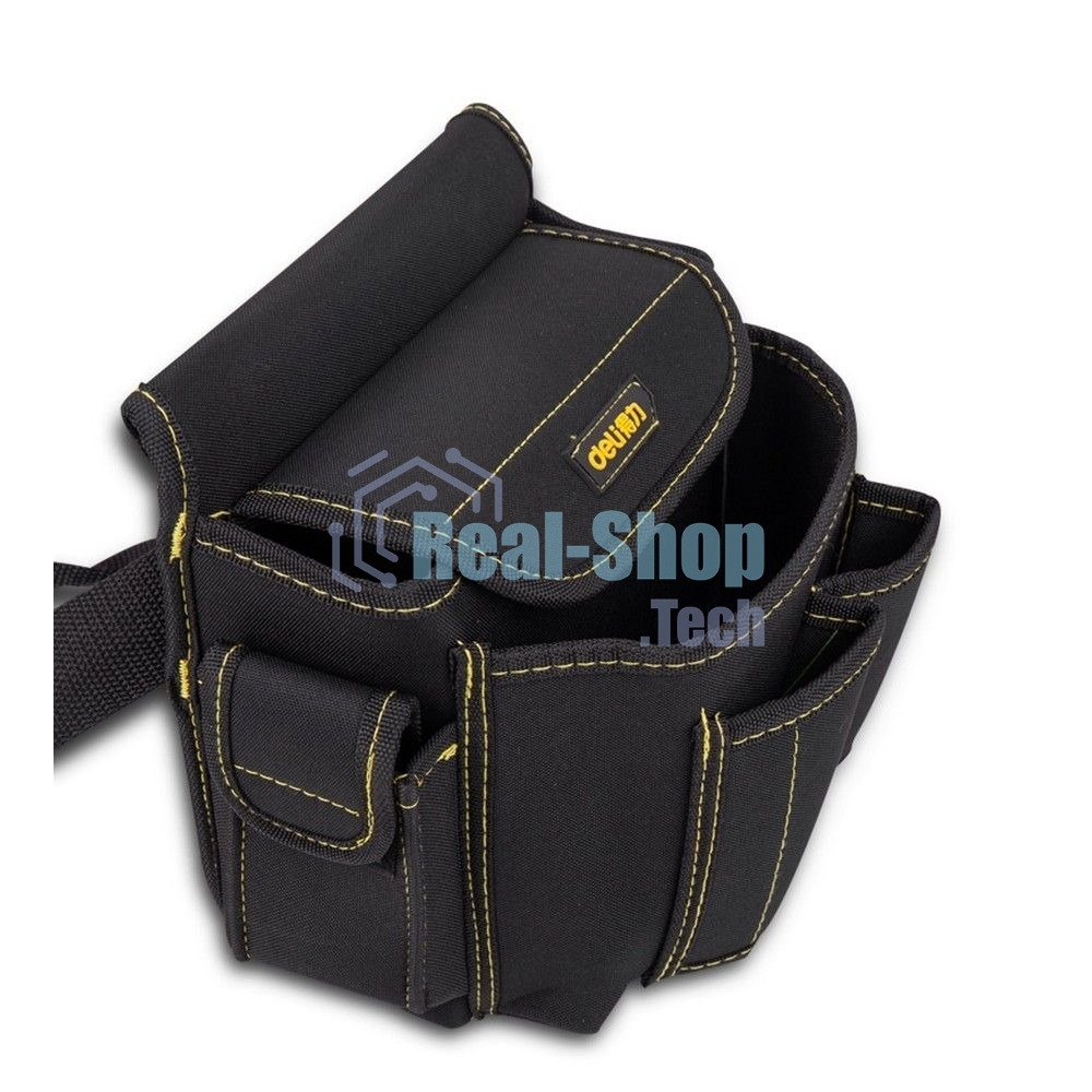 Поясная сумка монтажника Deli DL-P4 220 x 200 x 140мм, 6 карманов, ткань Оксфорд 600D