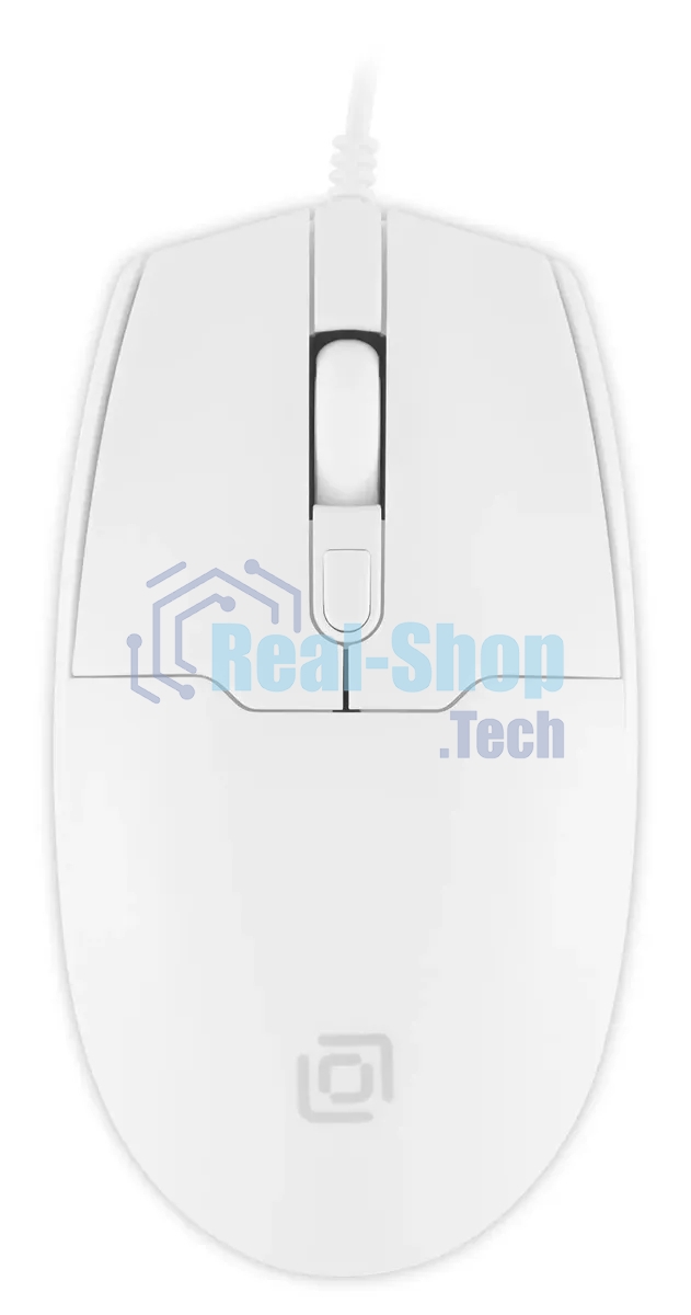 Мышь проводная Oklick 147M белый, 2000 dpi, USB, кнопки - 4
