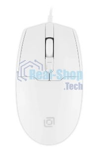 Мышь проводная Oklick 147M белый, 2000 dpi, USB, кнопки - 4