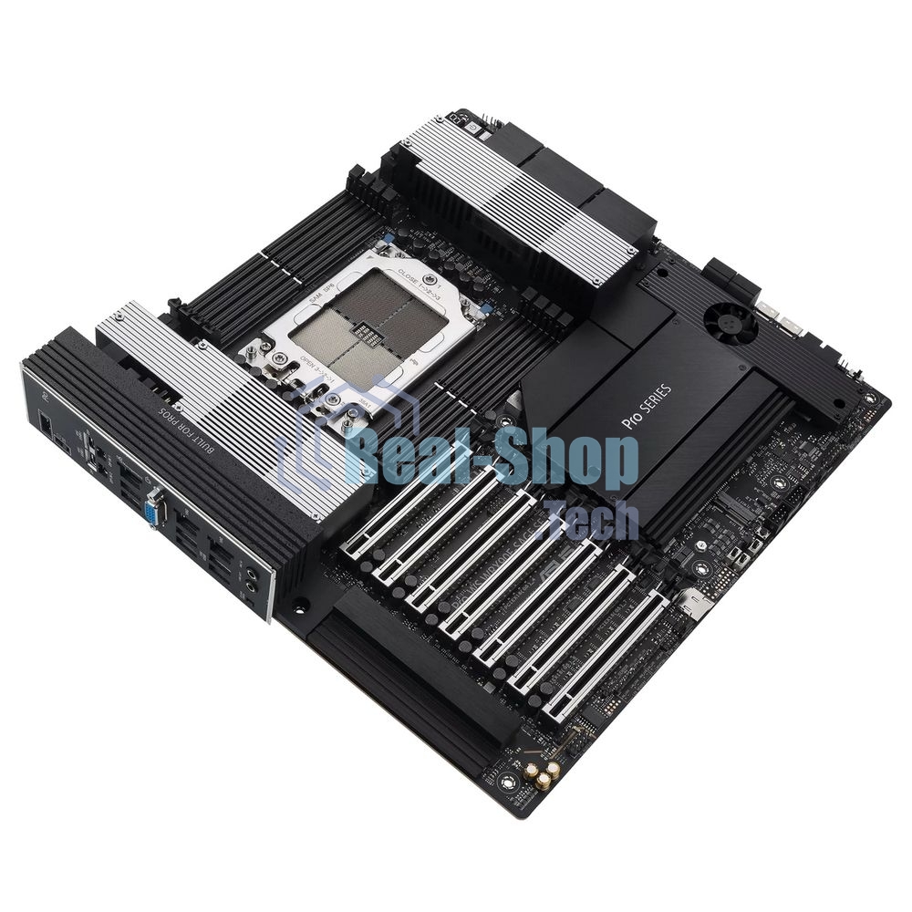 Материнская плата ASUS Pro WS WRX90E-SAGE SE, sTR5, AMD WRX90, 8xDDR5, 4xSATA, 4xM.2, 6xPCI-E 5.0 x16, 1xPCI-E 5.0 x8, 1xVGA, 2xMiniDP, 3x 10Gb LAN, 6xUSB-A 3.2 Gen 2, 1xUSB-A 2.0, 2xUSB-C USB4, 2x3.5 мм, 5.1, SSI EEB