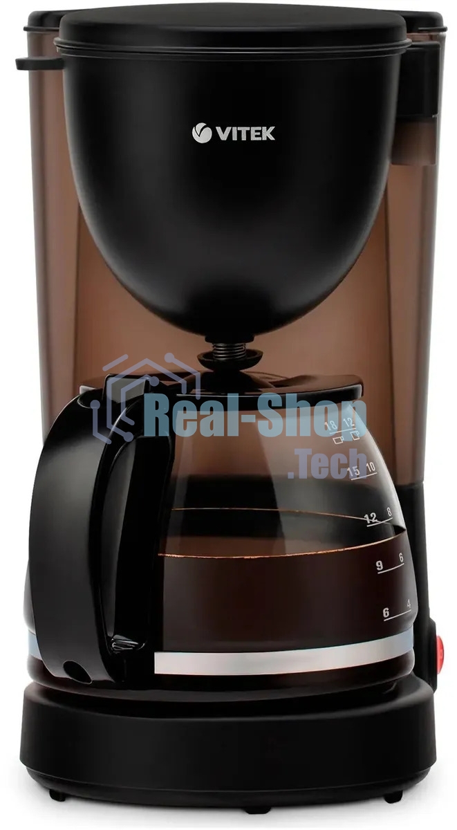 Кофеварка капельная Vitek Prive VT-8380 черный, исп. кофе - молотый, 1.25 л, 600 Вт
