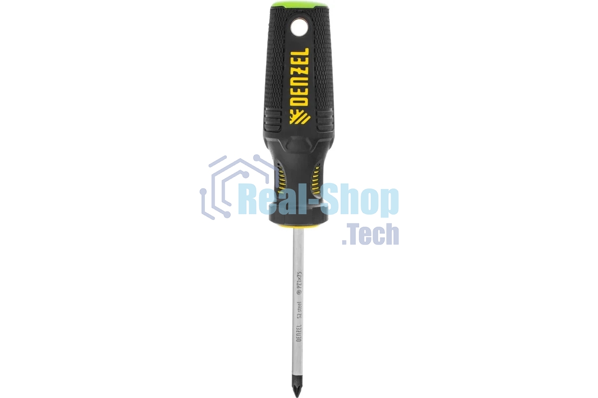 Отвертка Denzel PZ1x75 мм, S2, 3к рукоятка