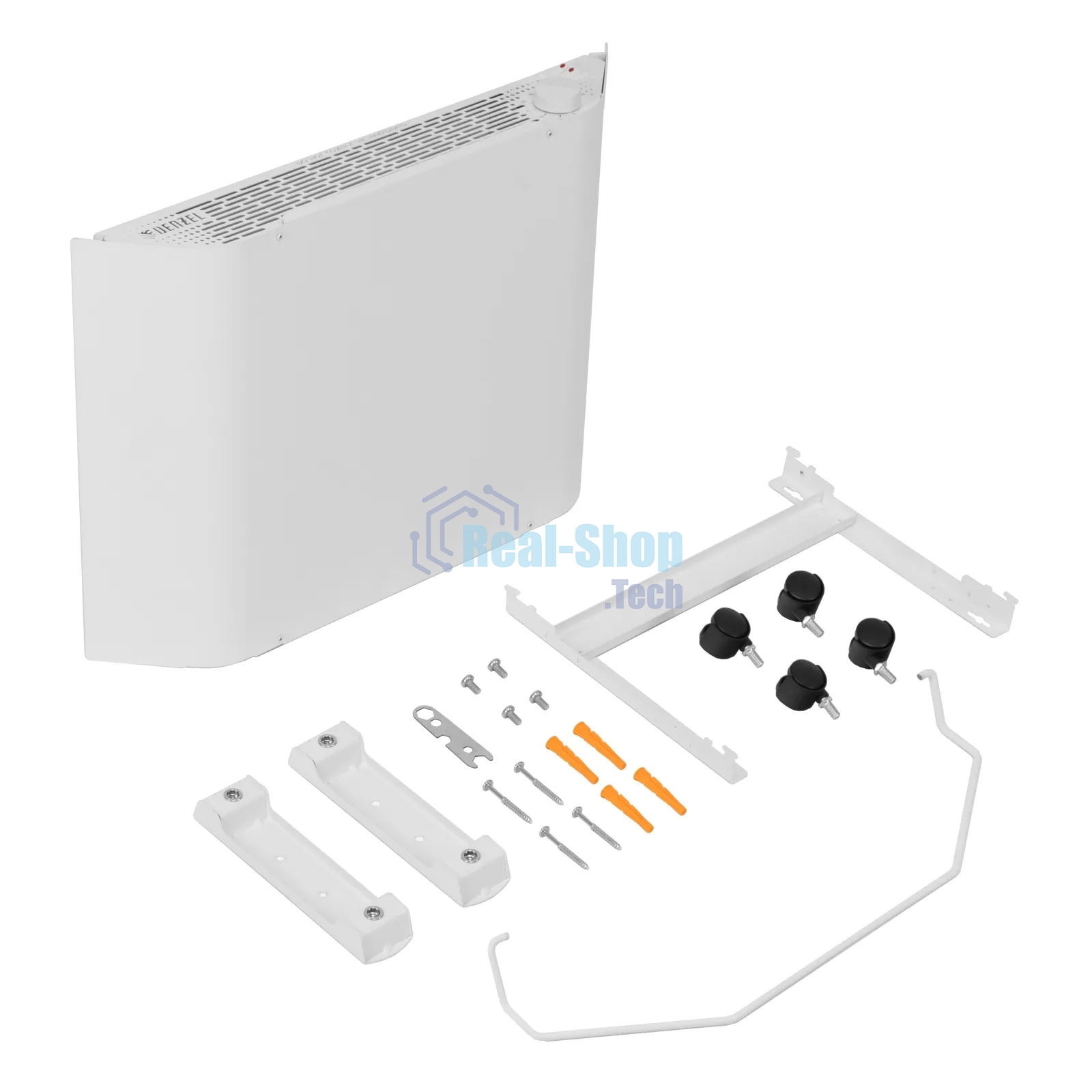 Конвектор Denzel XCE-1000 белый, 1000 Вт, 15 м2, термостат