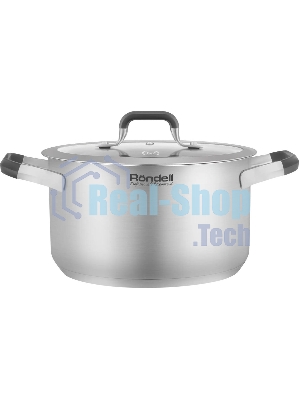 Кастрюля Rondell Stolz RDS-1753, 3.2 л, 20 см, с крышкой, сталь