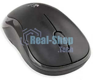 Мышь беспроводная Logitech B175 черный, 1000 dpi, радиоканал, USB, кнопки - 3