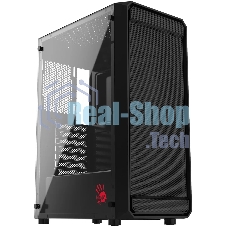 Компьютерный корпус Bloody BD-CC114 черный без БП ATX 8x120мм 1xUSB 2.0 1xUSB 3.0 audio bott PSU
