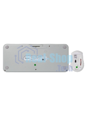 Комплект клавиатура+мышь Smartbuy 626376AG беспроводной, USB, 1000 DPI, белый