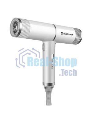 Фен SAKURA SA-4051W белый/серый, 1600 Вт, компактный