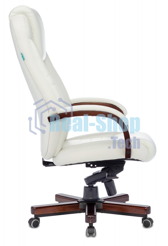 Кресло руководителя Бюрократ T-9923WALNUT/IVORY слоновая кость кожа крестовина дерево