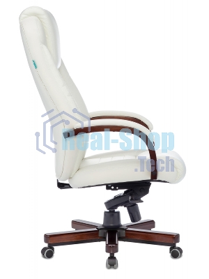 Кресло руководителя Бюрократ T-9923WALNUT/IVORY слоновая кость кожа крестовина дерево