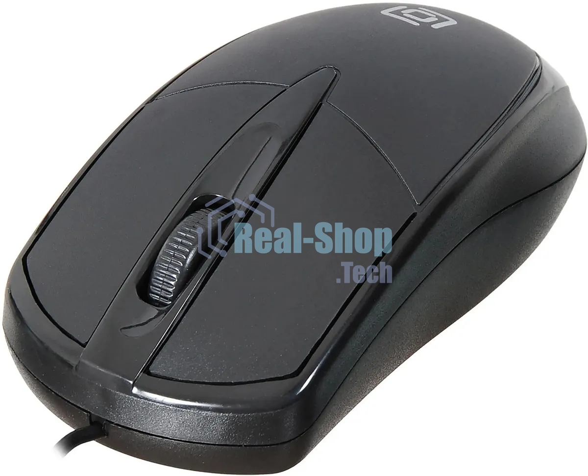 Мышь проводная Oklick 125M черный оптическая (1200dpi) USB (2but)