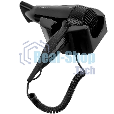 Фен настенный BRAYER BR3021BK, 2000, 2 скор, 2 реж нагрева, концентратор, холод, 1,8 м,