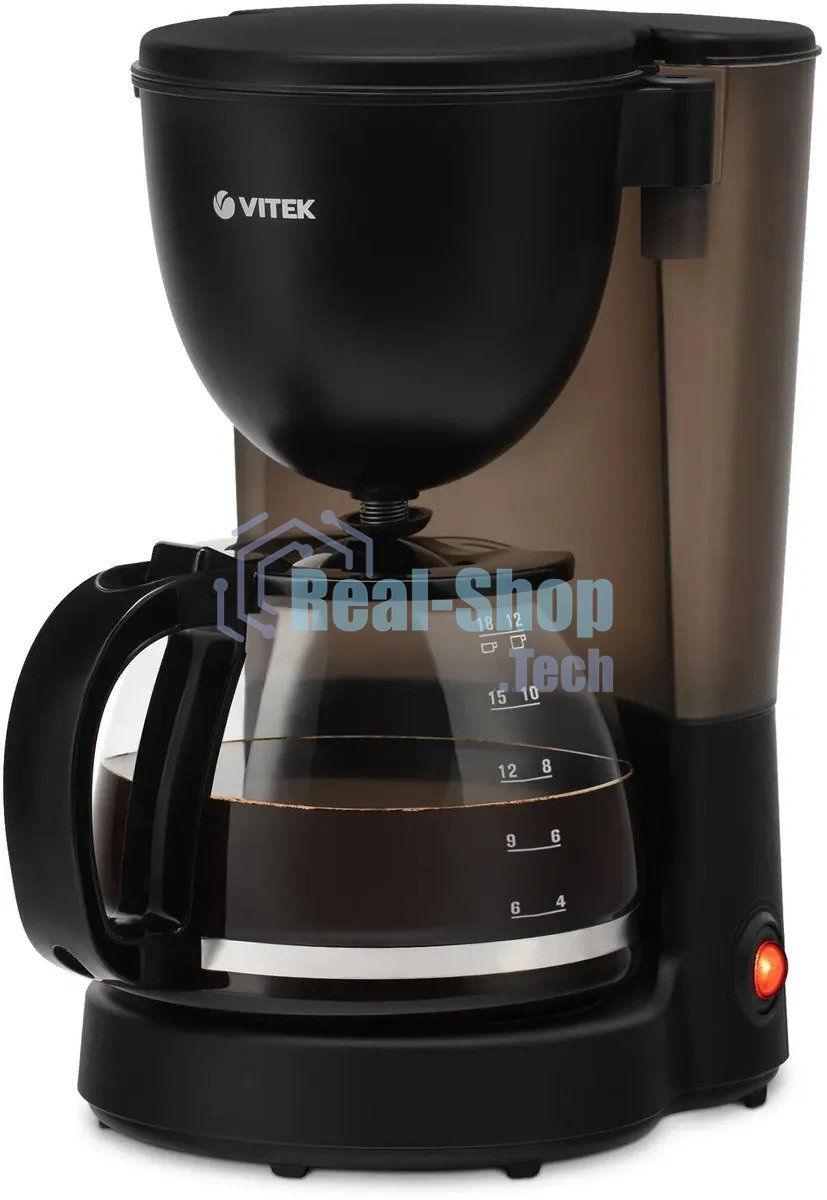 Кофеварка капельная Vitek Prive VT-8380 черный, исп. кофе - молотый, 1.25 л, 600 Вт