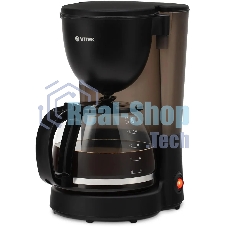 Кофеварка капельная Vitek Prive VT-8380 черный, исп. кофе - молотый, 1.25 л, 600 Вт