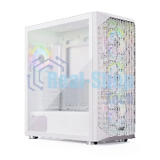 Компьютерный корпус ABR Quantum белый (1хUSB Type-C, 2хUSB 2.0, HD Audio, 4xRGb Fan, ATX, E-ATX)