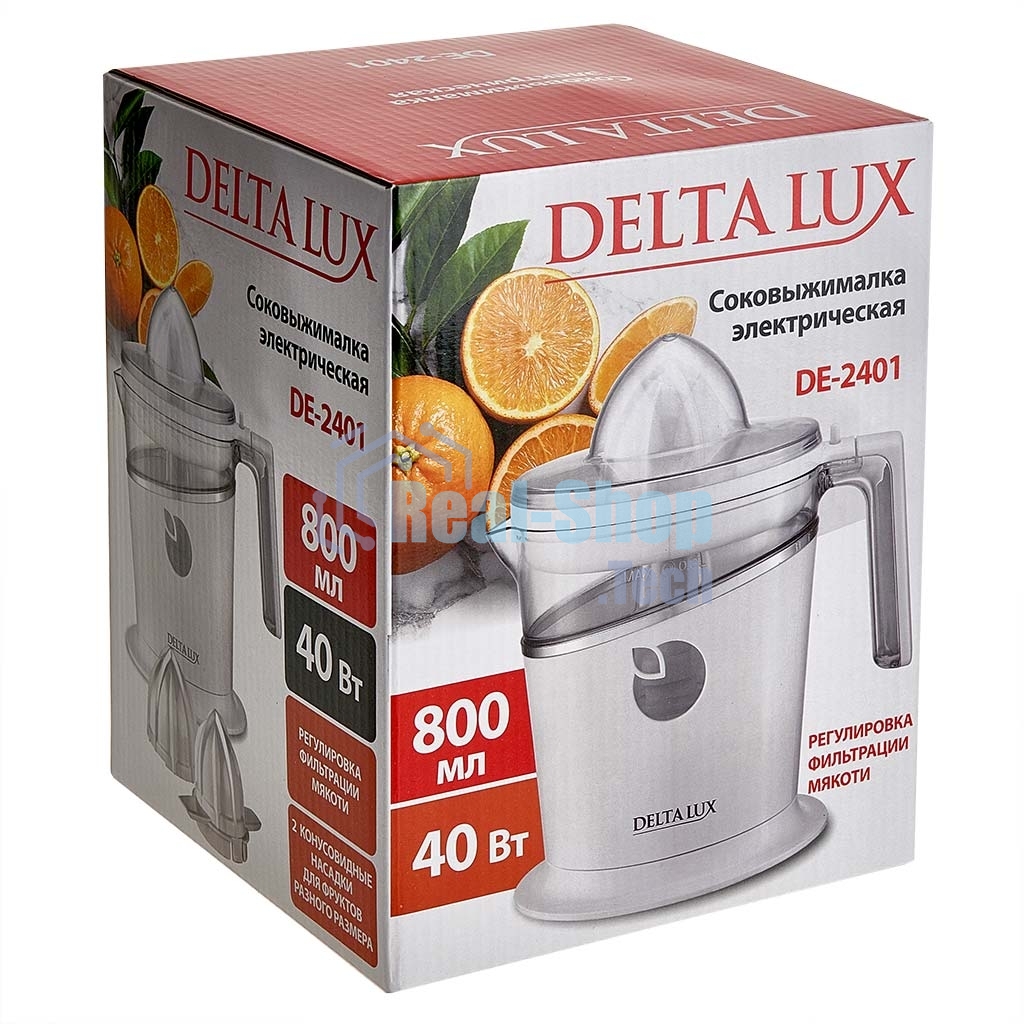 Соковыжималка электрическая DELTA LUX DE-2401 белый