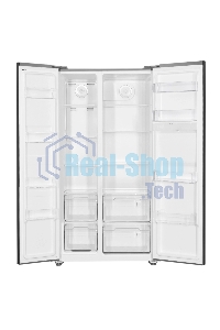 Холодильник Kraft KF-MS5701XI серый двухкамерный 372/198л морозилка сбоку, Side by Side