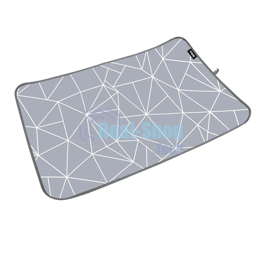 Коврик для глажки белья малый NIKA КГМ/3, принт: с линиями на сером