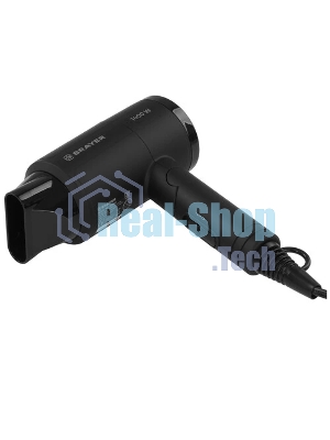 Фен BRAYER BR3040 черный, 1400 Вт, компактный