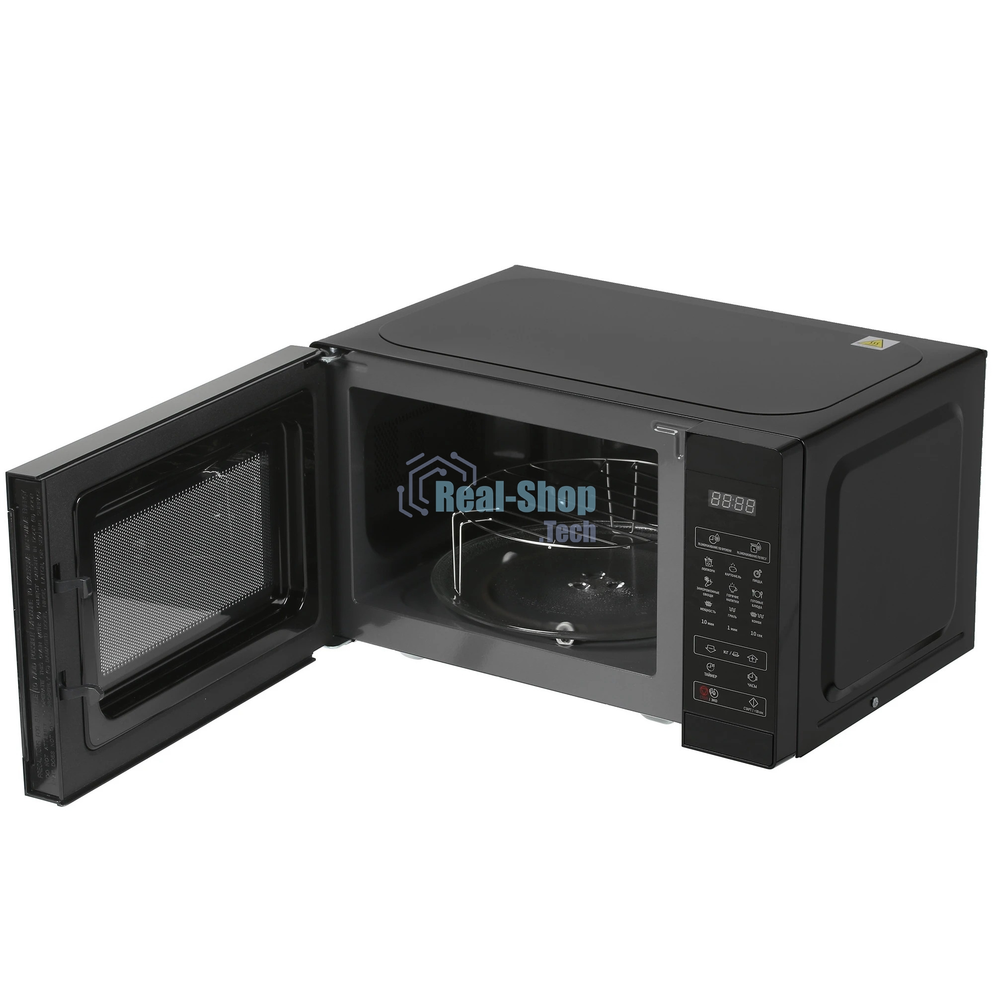 Микроволновая печь Sharp R-6800RK черный, 20 л, 800 Вт, переключатели - сенсор