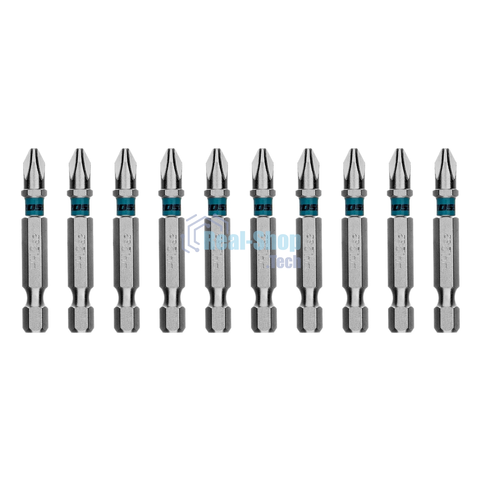 Бита Gross PH2х50мм, сталь S2, шестигр., 10 шт.