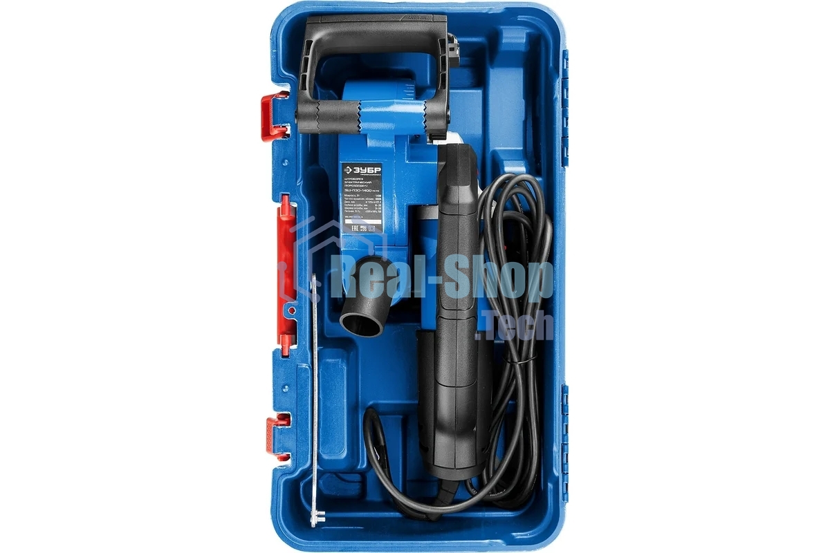 Штроборез ЗУБР ЗШ-П30-1400 ПСТКглуб. 30 мм, 125 мм, подключ. пылесоса, плавн пуск, 1400 Вт, кейс