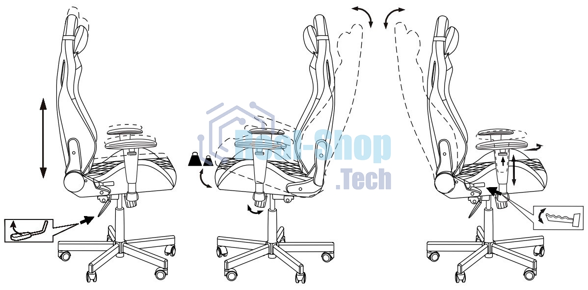 Кресло игровое Бюрократ Knight Outrider Light-20 черный с подголов. крестовина металл