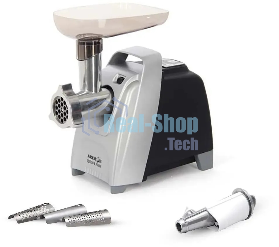 Мясорубка электрическая Аксион М62.04 черный/серебристый, 2000 Вт