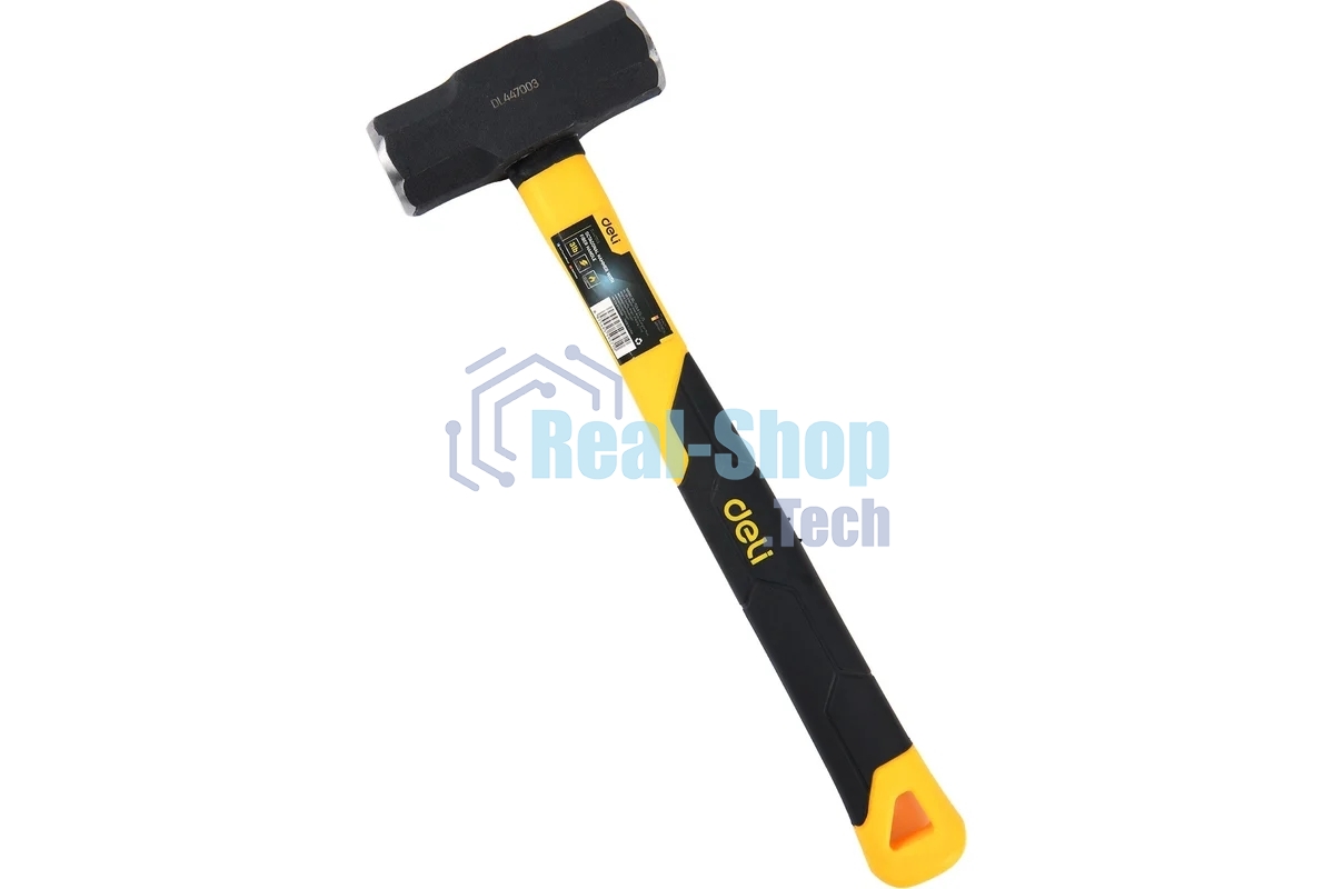 Кувалда Deli DL447003 1,36кг, рукоятка из высокопрочного стекловолокна