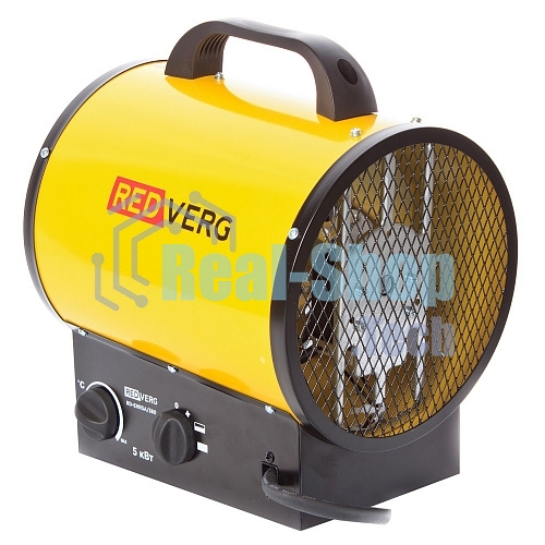 Тепловая пушка электрическая RedVerg RD-EHR5A/380 5000Вт желтый/черный