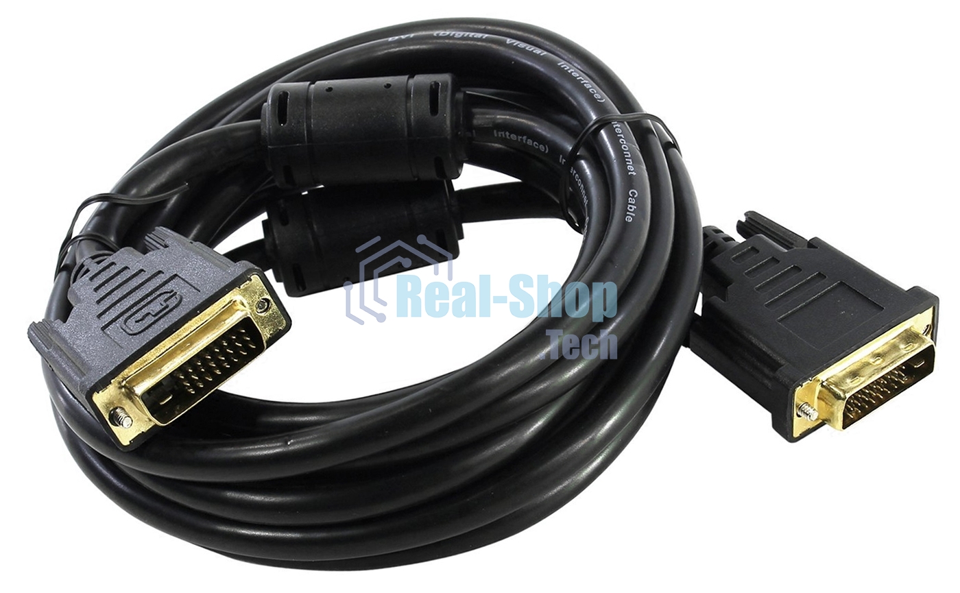 Кабель 5bites APC-096-020 DVI M/DVI M (24+1) double link, зол.разъемы, ферр.кольца, 2м.