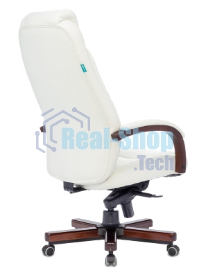Кресло руководителя Бюрократ T-9923WALNUT/IVORY слоновая кость кожа крестовина дерево
