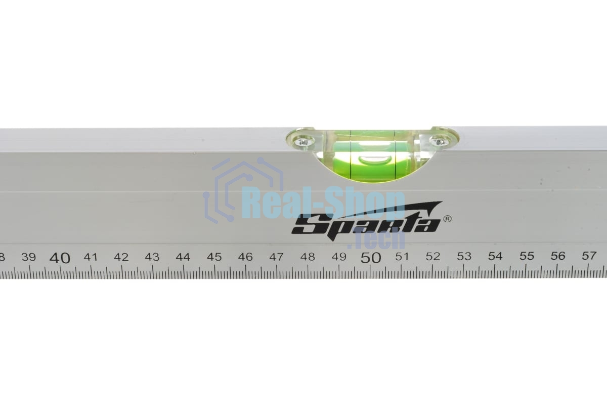 Уровень алюминиевый Sparta 1000 мм, 3 глазка, линейка