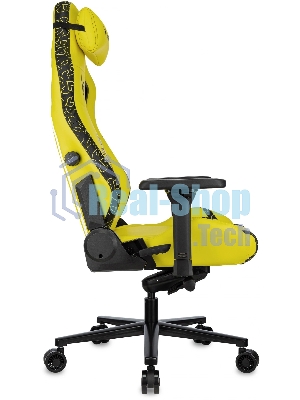 Кресло Knight Craft Dragon желтый, экокожа, 120 кг, механизм качания