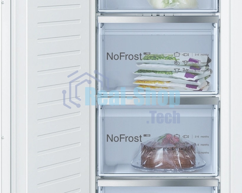 Встраиваемый морозильный шкаф Bosch GIN81AEF0U, белый, 212л, 5 ящиков