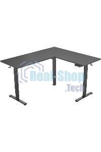 Стол компьютерный Cactus угловой подъемный столешница МДФ черный каркас черный 1600х1400х720х1180 мм (CS-EDXL-BBK)