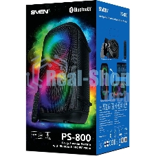Колонка портативная SVEN PS-800 черный 100W 2.0 BT 10м 4400mAh