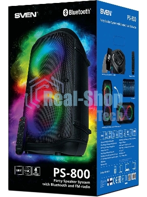 Колонка портативная SVEN PS-800 черный 100W 2.0 BT 10м 4400mAh