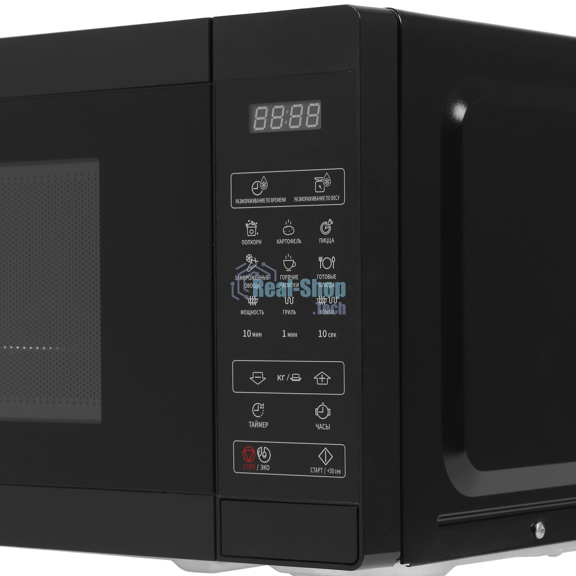 Микроволновая печь Sharp R-6800RK черный, 20 л, 800 Вт, переключатели - сенсор