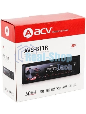 Автомагнитола ACV AVS-811R, 1 DIN, USB Type-A, AUX, съёмная панель